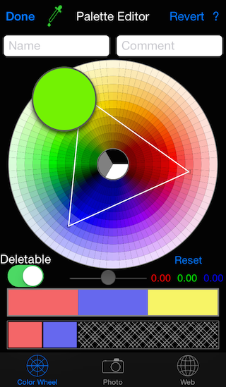 creating colorwheel palette on an iphone
