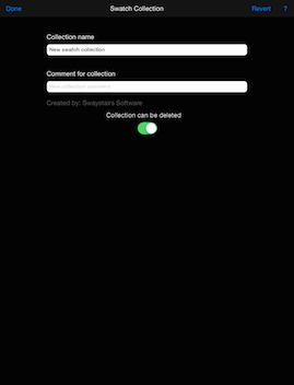 Creating or editing a swatch collection