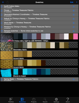 Swatches tab screenshot