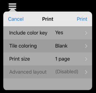 Configure printing a coloring book