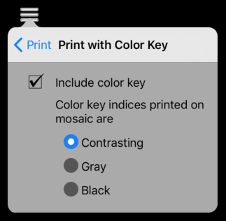 Include color key options