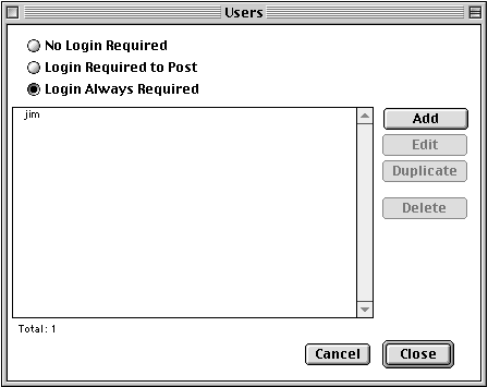 Screen shot of users windows