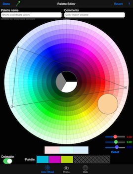 making a palette from a colorwheel