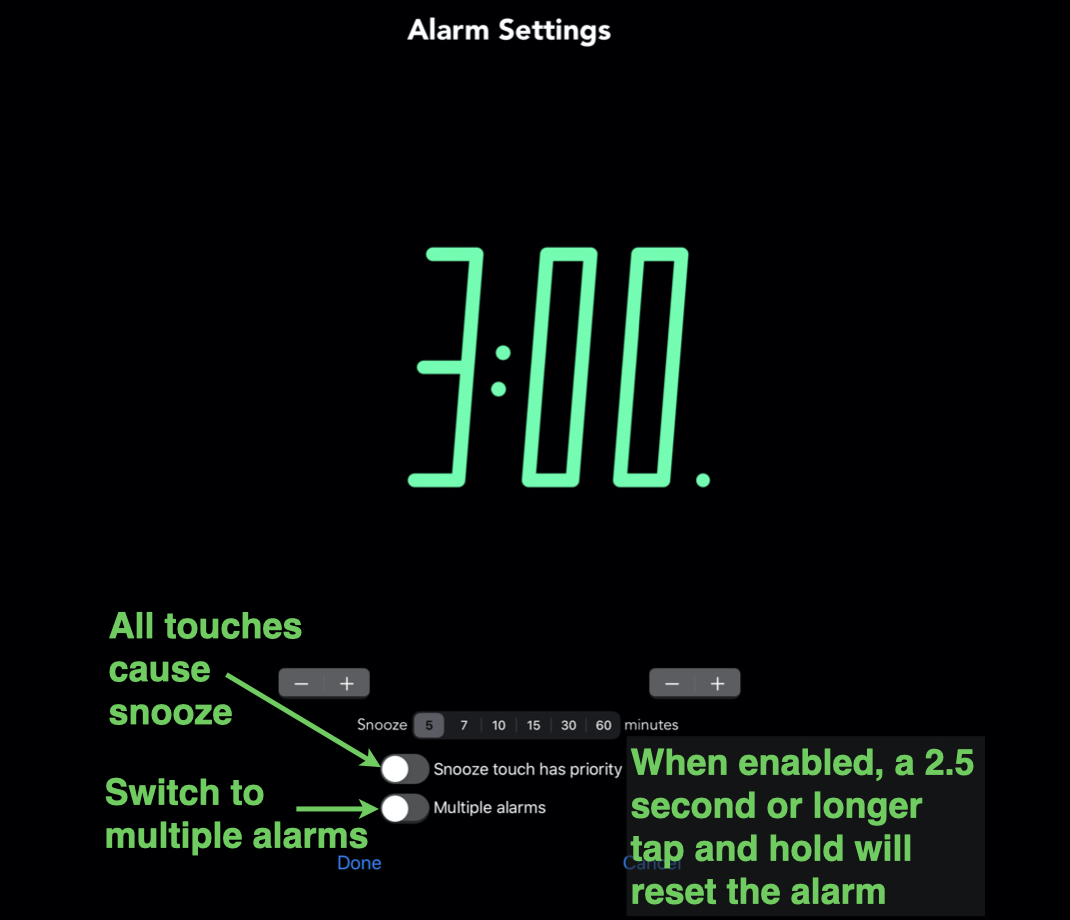 Snooze touch has priority